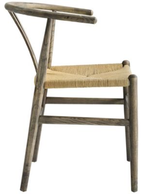 Modway Amish Dining Wood Side Chair in Weathered