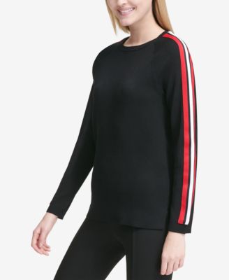 Calvin Klein - Track-Stripe Crew-Neck Sweater
