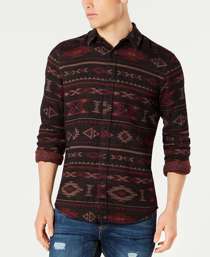American Rag Men's Geometric Tapestry Shirt, Created for Macy's Macy's