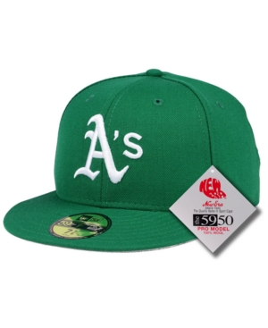 New Era Oakland Athletics Low Profile Ac Performance 59fifty Fitted Cap In Green