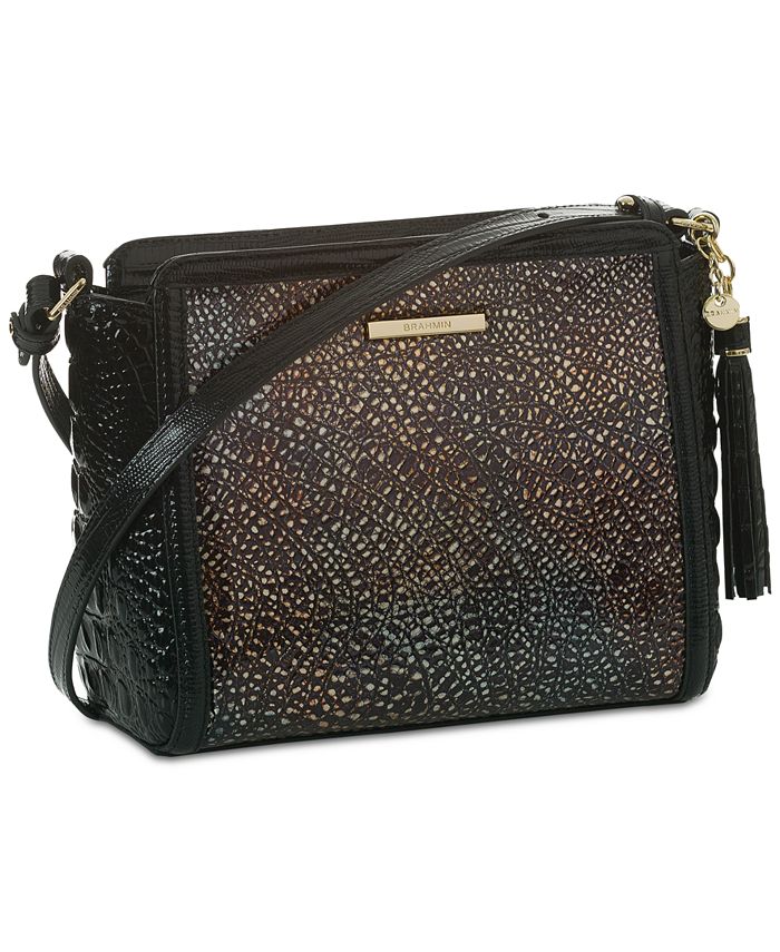 Brahmin Carrie Florin Embossed Leather Crossbody Macy's