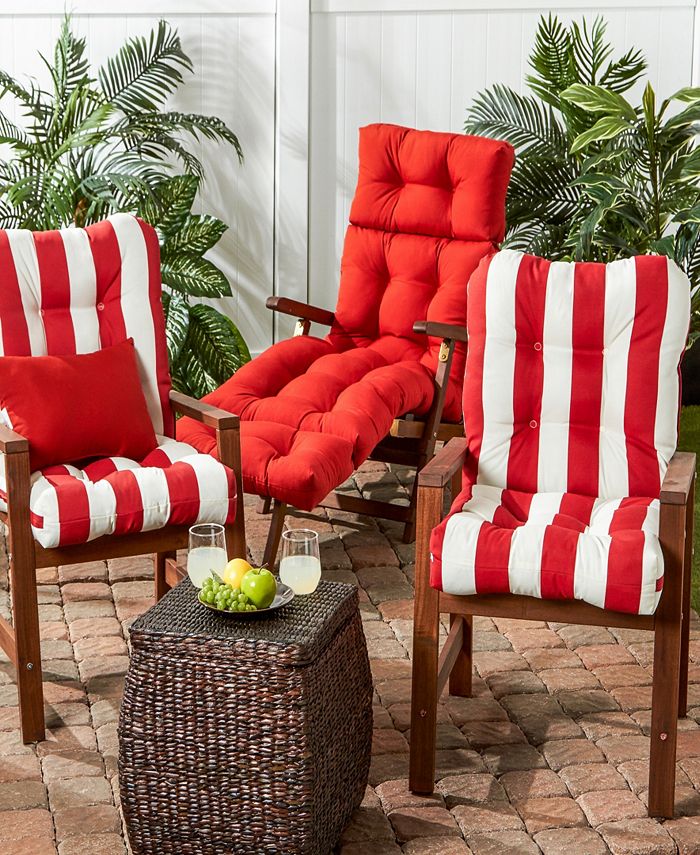 Greendale Home Fashions Set of 2 Outdoor Seat and Back Chair Cushions