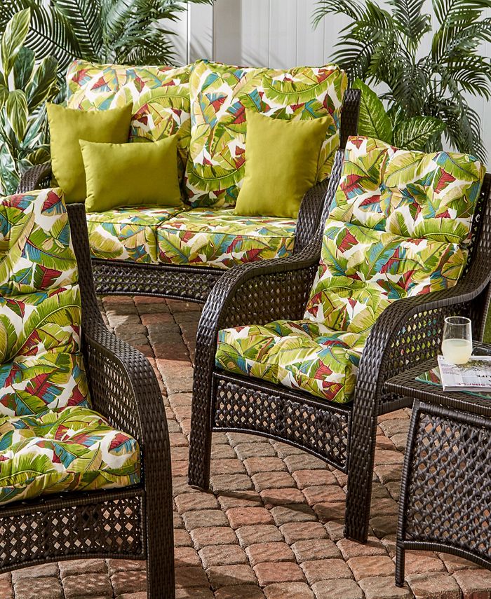Greendale Home Fashions Outdoor High Back Chair Cushion Macy's