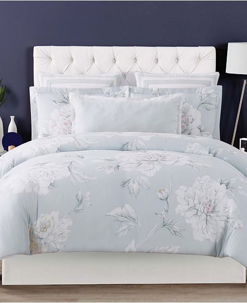 Christian Siriano Stem Floral King 3 Piece Duvet Cover Set