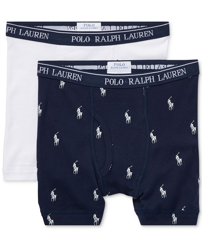 Polo Ralph Lauren Little & Big Boys 2-Pk. Cotton Boxer Briefs - Macy's