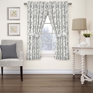 Waverly Charmed Life Toile Window Curtain In Onyx