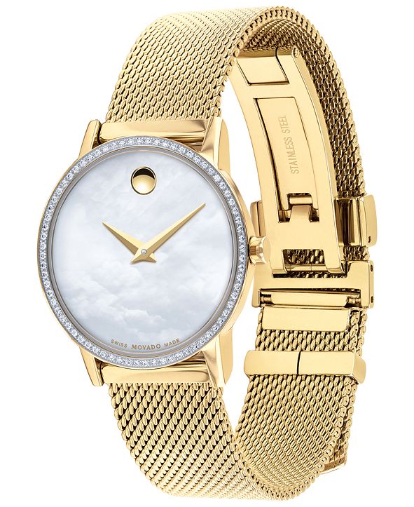 movado men's museum classic stainless steel watch