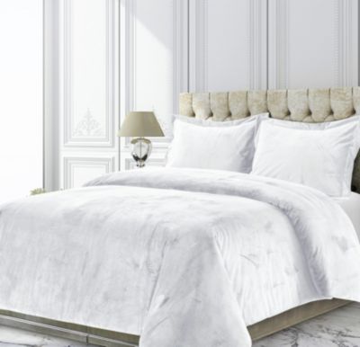 Tribeca Living - Venice Velvet Oversized Solid Duvet Cover Set