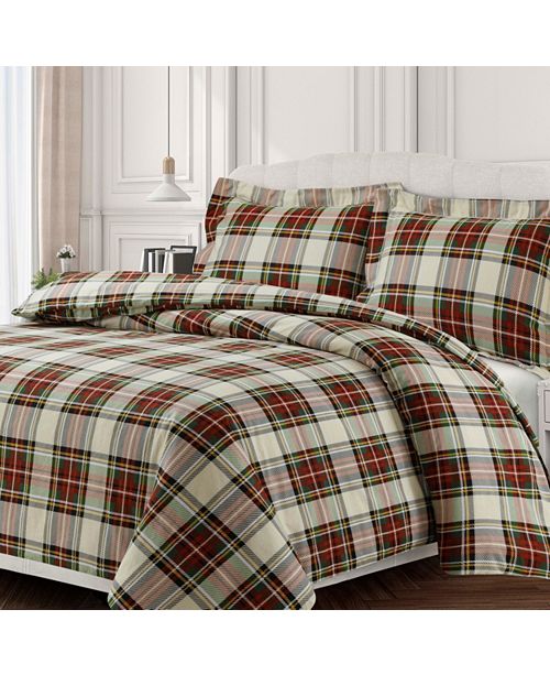 Charleston Cotton Flannel Printed Oversized King Duvet Set