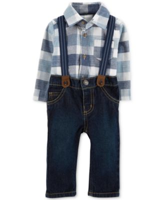 baby boy jean suspenders