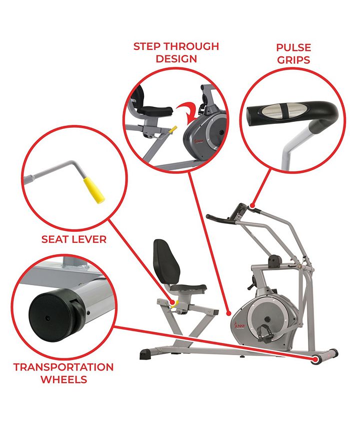 Sunny Health & Fitness Recumbent Bike with Arm Exerciser & Reviews