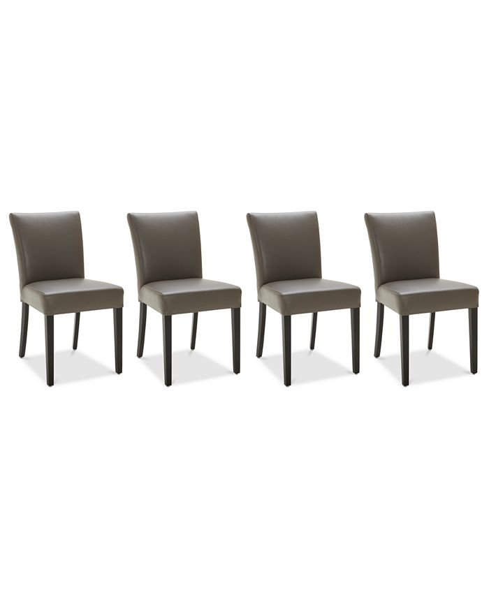 Furniture - Tate Leather Parsons Dining Chair, 4-Pc. Set (4 Side Chairs)