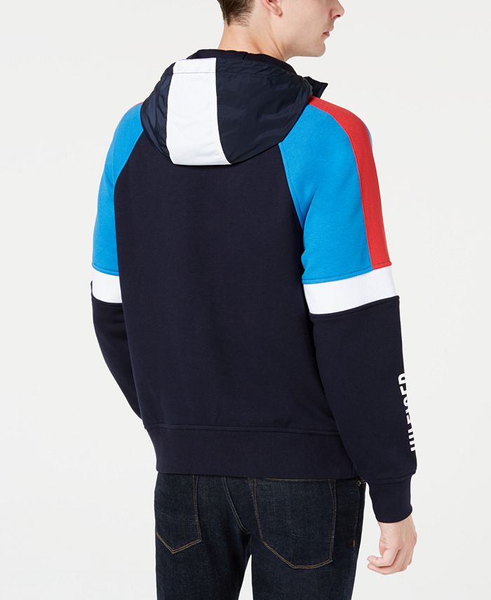 Tommy Hilfiger Men's Victor Colorblocked Hooded Sweatshirt - Macy's