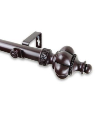 Rod Desyne - Terra Curtain Rod 1 inch dia 48-84 inch - Mahogany