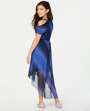 Sequin hearts cold shoulder long dress store