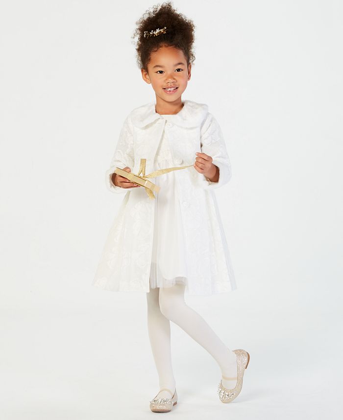 Blueberi Boulevard Toddler Girls 2 Pc. Fur Trimmed Coat Dress Set Macy s