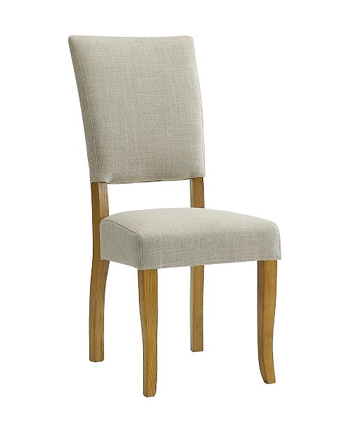 Walker Edison Set Of 2 Open Back Parsons Dining Chairs In Ivory