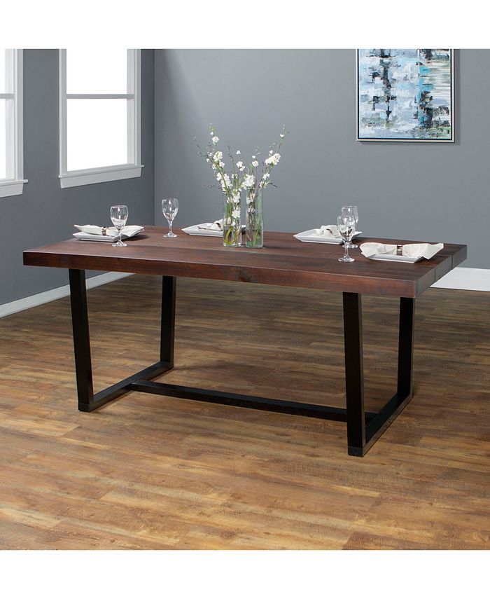 Walker Edison 72 inch Distressed Solid Wood Dining Table - Macy's