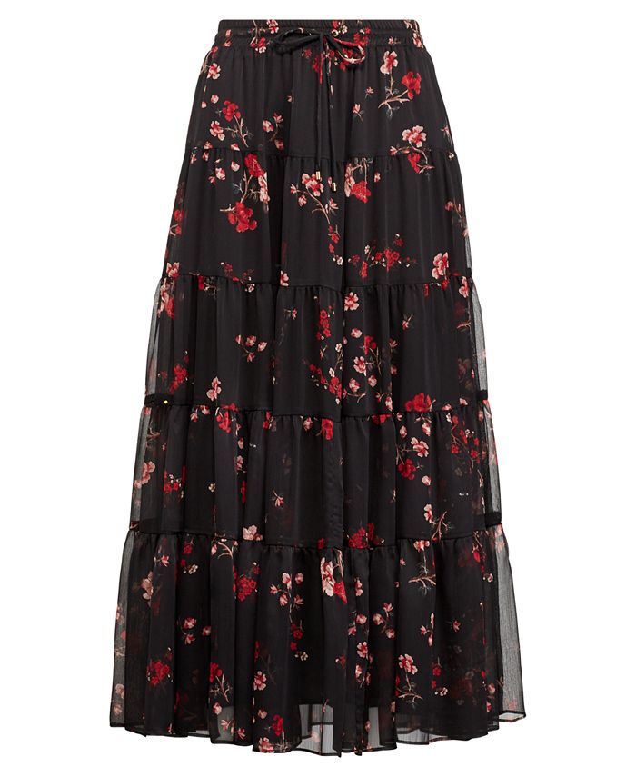 Lauren Ralph Lauren Floral-Print Peasant Skirt - Macy's