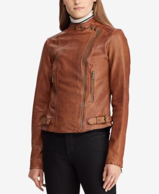 ralph lauren tumbled leather moto jacket