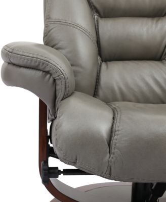 Faringdon Leather Euro Chair & Ottoman