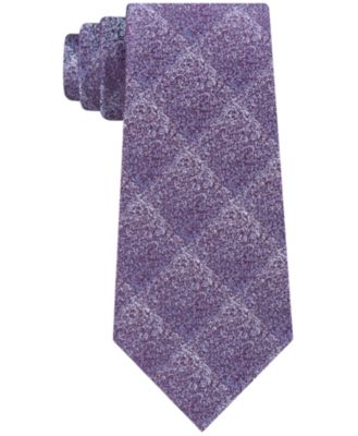 Calvin Klein - Men's Particle Check Slim Silk Tie