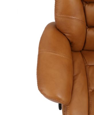 Faringdon Leather Euro Chair & Ottoman