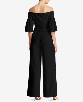 ralph lauren ruffle one shoulder jumpsuit