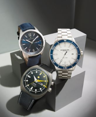 Rado  Men's Swiss Automatic Tradtition Captain Cook MKIII Black Fabric Strap Watch 46.8mm, Created for Macy's 