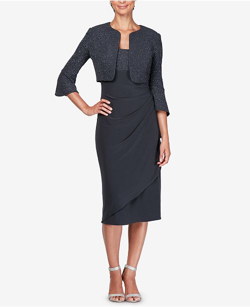 Petite sheath dress with bolero jacket