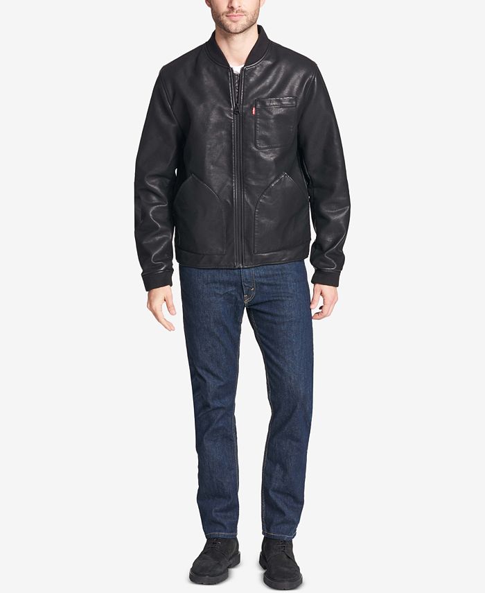 Levi's Men's Faux-Leather Depot Jacket - Macy's