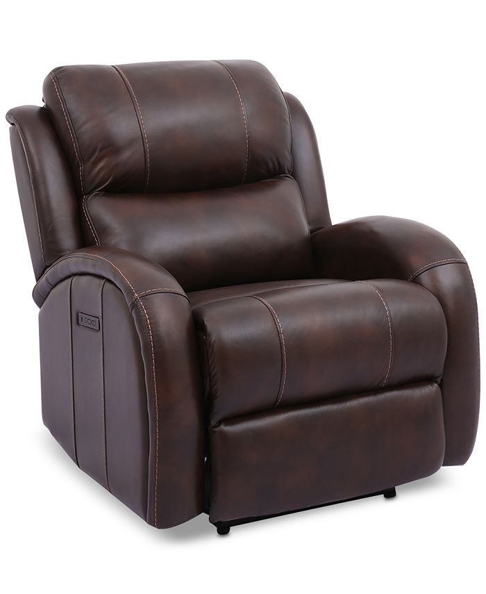 Furniture Leiston Leather Dual Power Recliner with USB Power Outlet