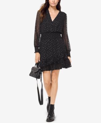 Michael Kors - Ruffled Metallic-Jaquard Dress