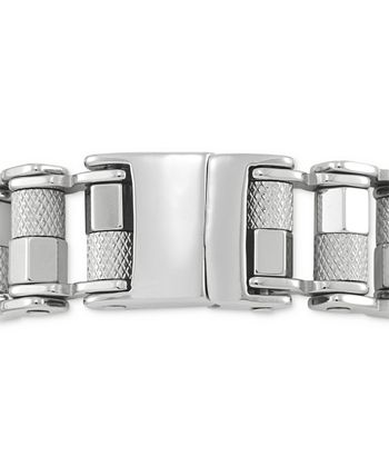 LEGACY for MEN by Simone I. Smith Barrel Link Bracelet in Stainless ...