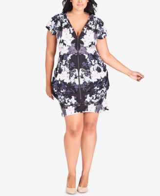 CITY CHIC - Trendy Plus Size Printed Tunic Dress