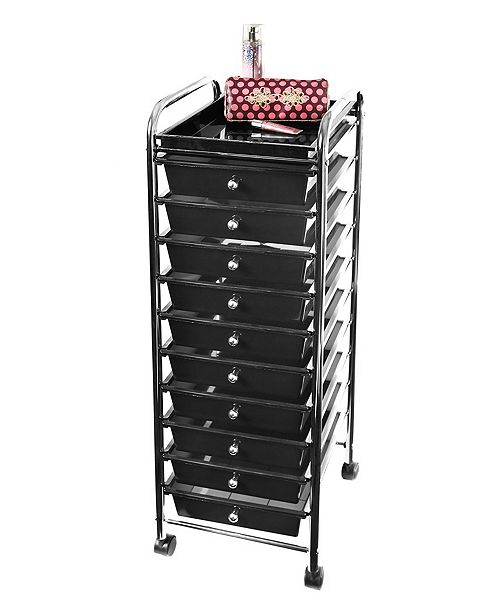Seville Classics 10 Drawer Organizer Cart With Tray Reviews Cleaning Organization Home Macy S