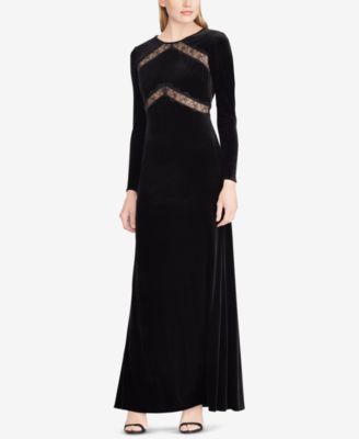 ralph lauren lace trim dress