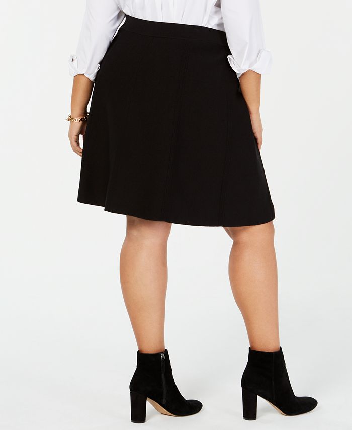 Tommy Hilfiger Plus Size Sweater A-Line Skirt, Created for Macy's ...