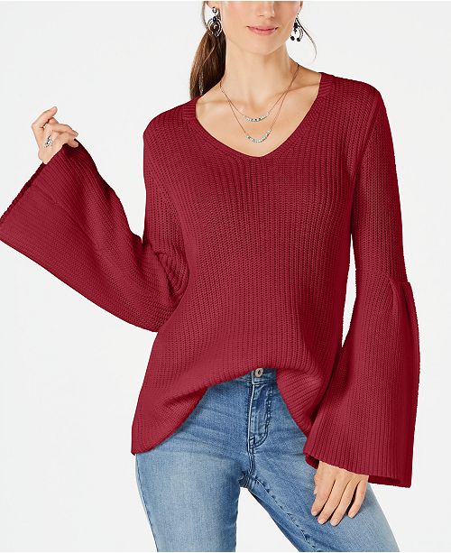 Style & Co Cotton BellSleeve Sweater, Created for Macy's & Reviews