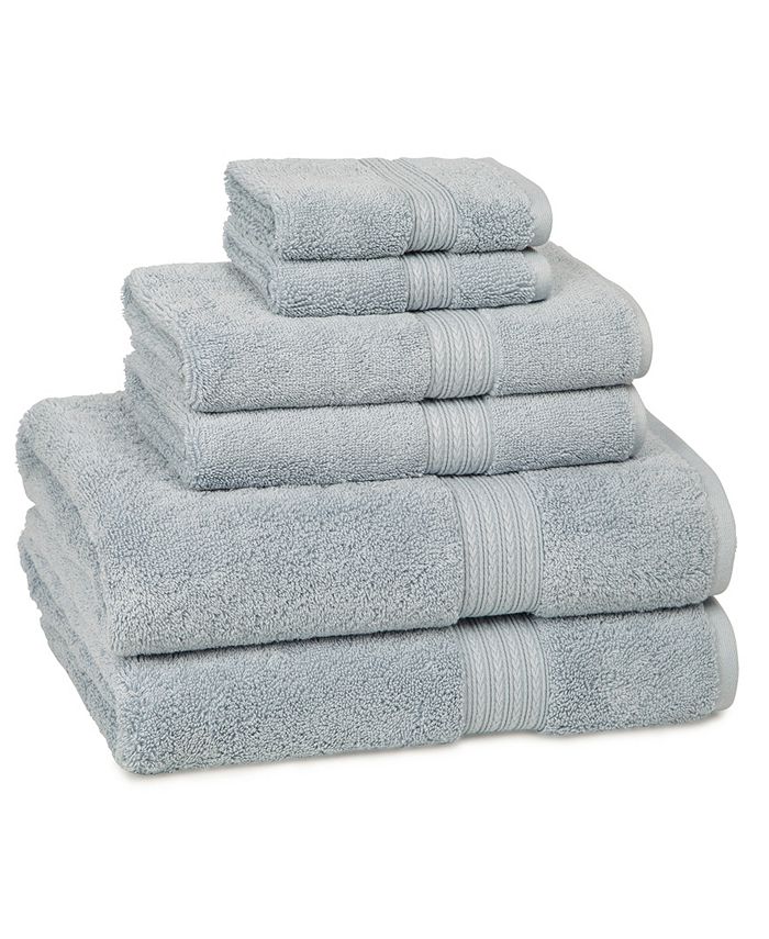 Wholesale Bath Towel Sets - 6-Piece, Light Blue, 100% Cotton