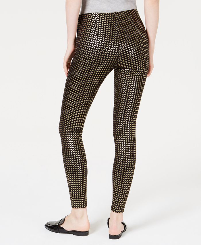 Maison Jules Metallic-Print Pull-On Pants, Created for Macy's - Macy's
