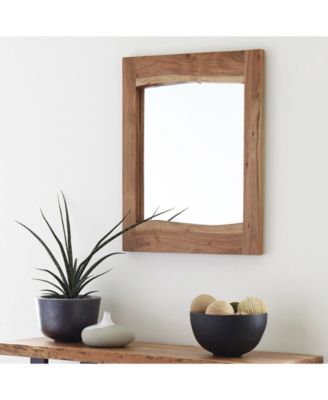 Alpine Natural Live Edge Wood 24" Mirror