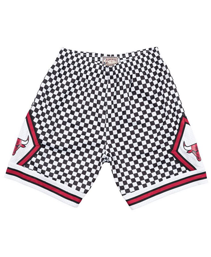 Mitchell & Ness Men's Chicago Bulls Checkerboard Swingman Shorts