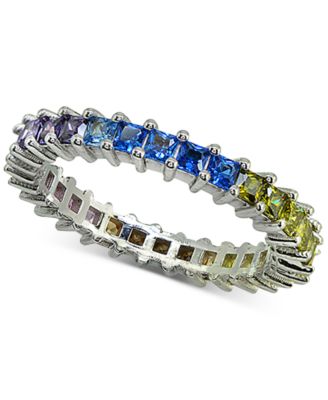 Giani Bernini - Cubic Zironia Rainbow Ring in Sterling Silver