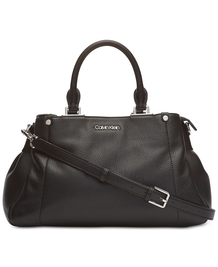 Calvin Klein Jackson Pebble Leather Satchel Macy s