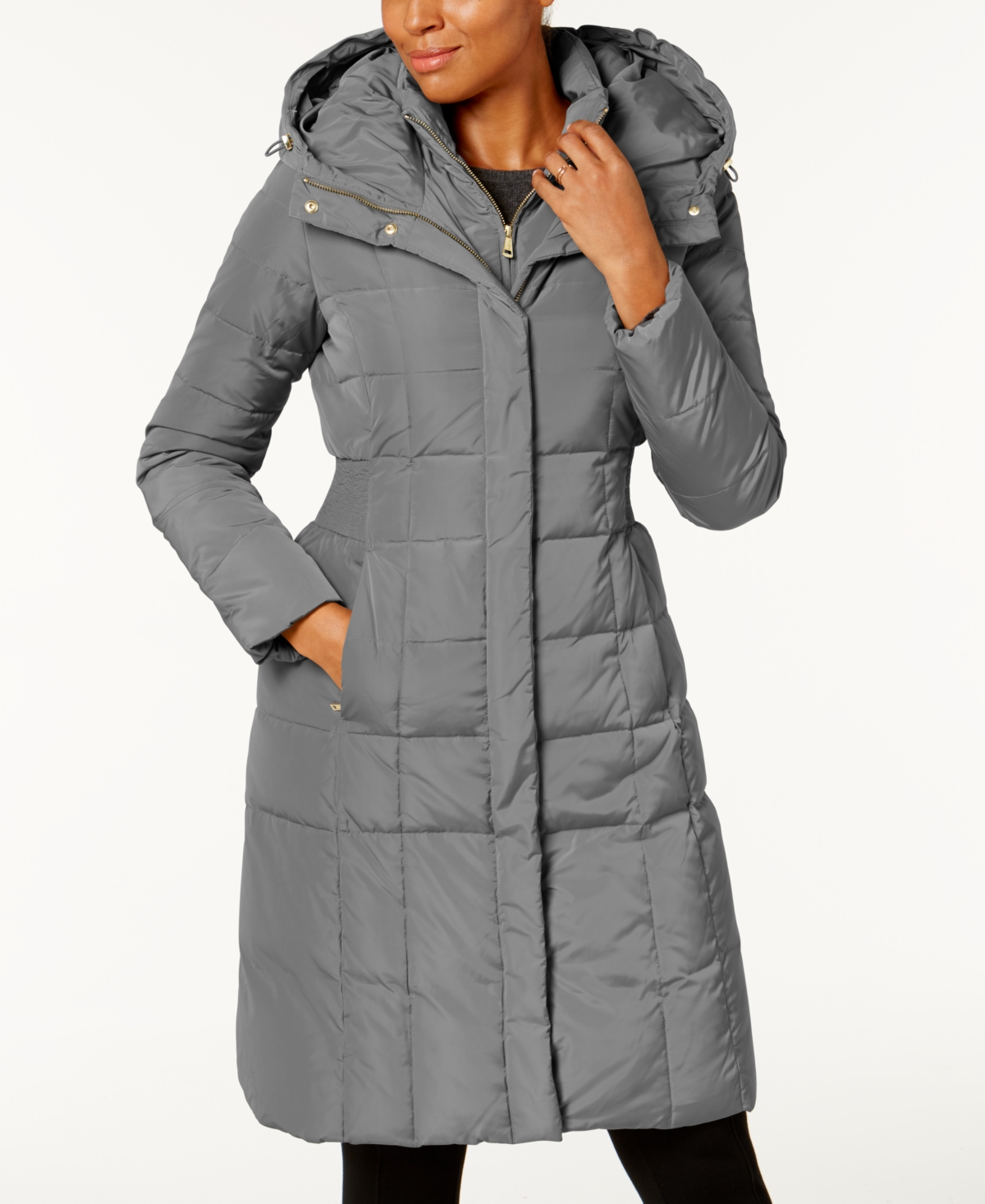 Cole Haan Women s Box Quilt Down Puffer Coat Smart Closet