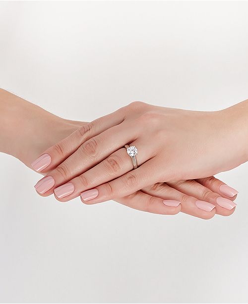 Grown With Love Lab Grown Diamond Solitaire Engagement Ring 1 1 2 Ct T W In 14k White Gold Reviews Rings Jewelry Watches Macy S