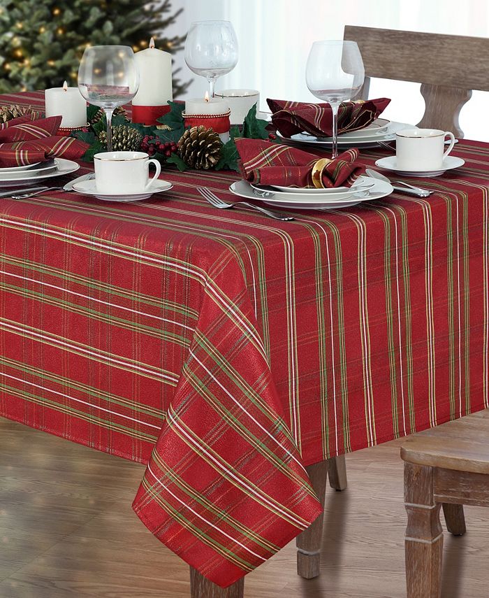 Elrene - Shimmering Plaid 60" x 120" Tablecloth