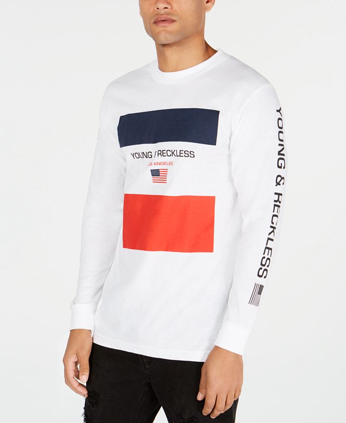 Young & Reckless Men's Long-Sleeve Logo Print T-Shirt - Macy's