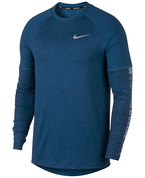 Nike Men's Element Long-Sleeve Running Shirt & Reviews - T-Shirts - Men ...